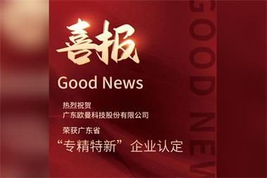 欧曼照明荣膺“2022年专精特新”企业称号！